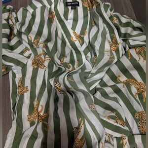 Room Service Womens Cheetah Leopard Robe L/XL